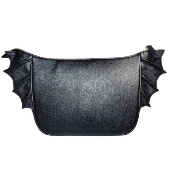 JEFFREE STAR Black Bat Wing Full Zip Makeup Bag Halloween 2021 - Picture 8 of 10
